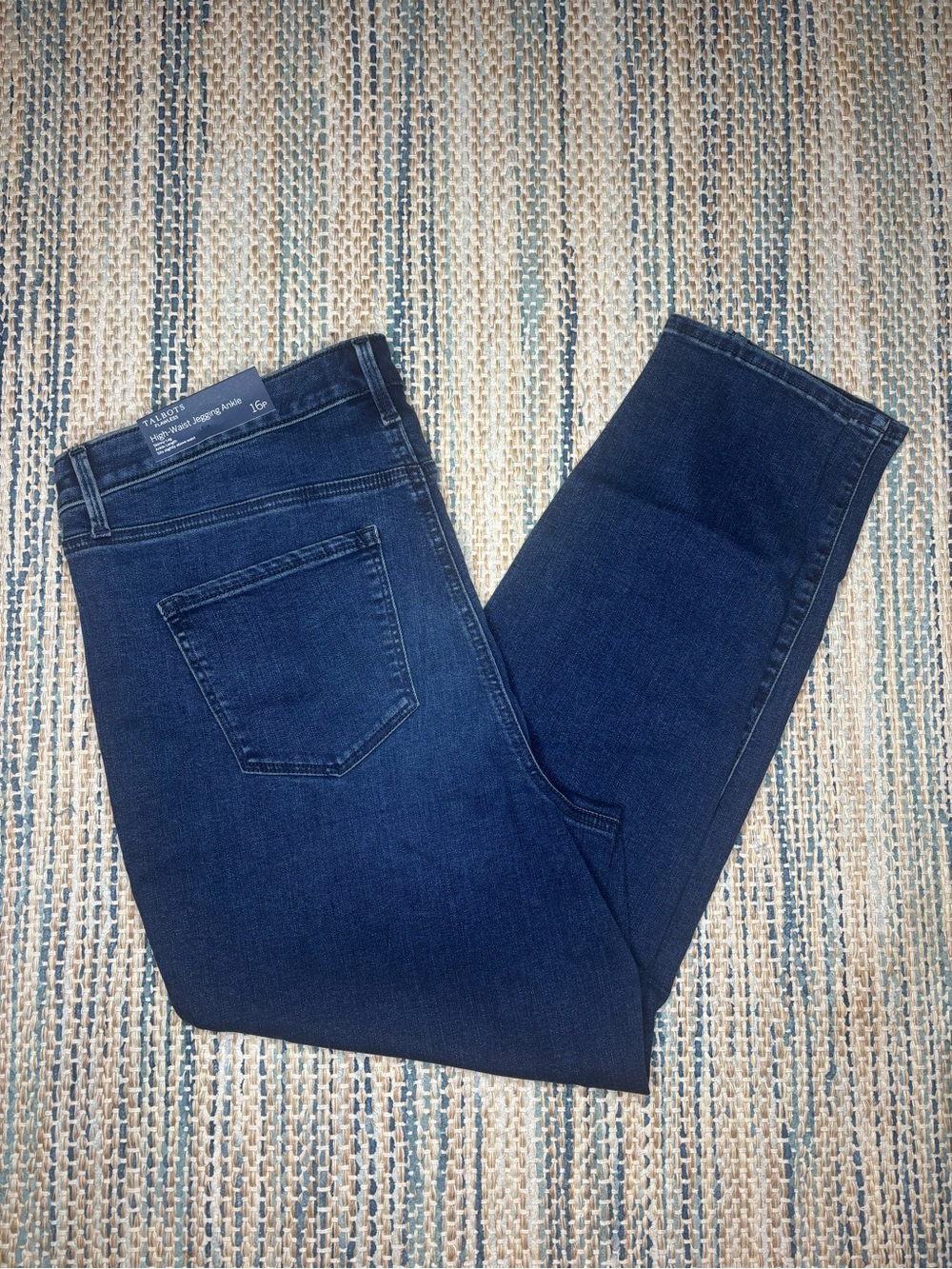 Talbots High-Waist Ankle Jeggings in Dark Blue